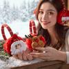 Sequin Detail Christmas Plush Earmuff Soft Fabric Cartoon Santa Headband  Cute Lovers