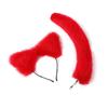 Stylish Fox Tail Pendant Keychain Adornment Dainty Cat Ear Hairband Portable Car Charm for Bag Backpack Decoration