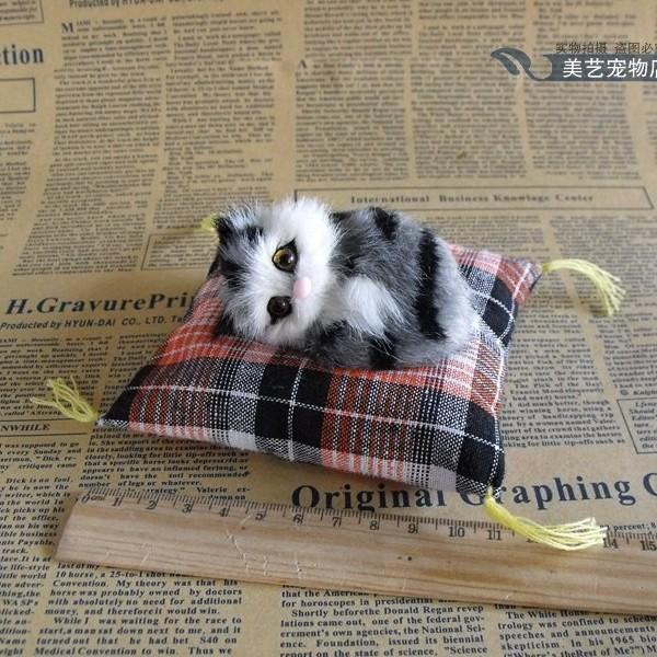 Mini Lovely Simulation Kittens Cats Plush Toy Sleeping Cats Toy Kids Appease Doll Birthday Gift Doll Christmas Gifts