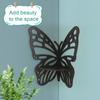 Butterfly Corner Shelf Wall Mounted Showcase Stand Wood Crystal Display Shelf Decorative Shelf for Bathroom Living Room Bedroom