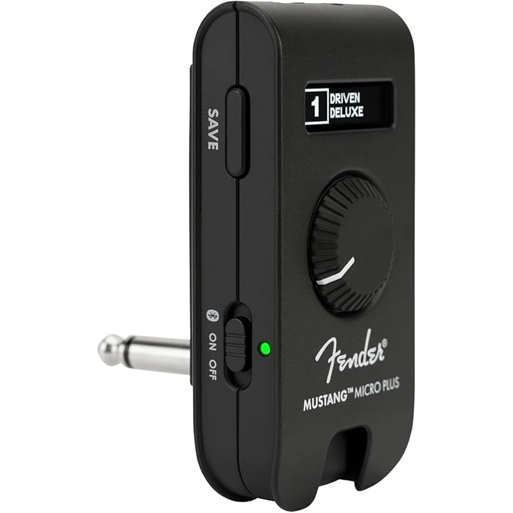 Fender Mustang® Micro Plus Headphone Amplifier for Guitars and Basses