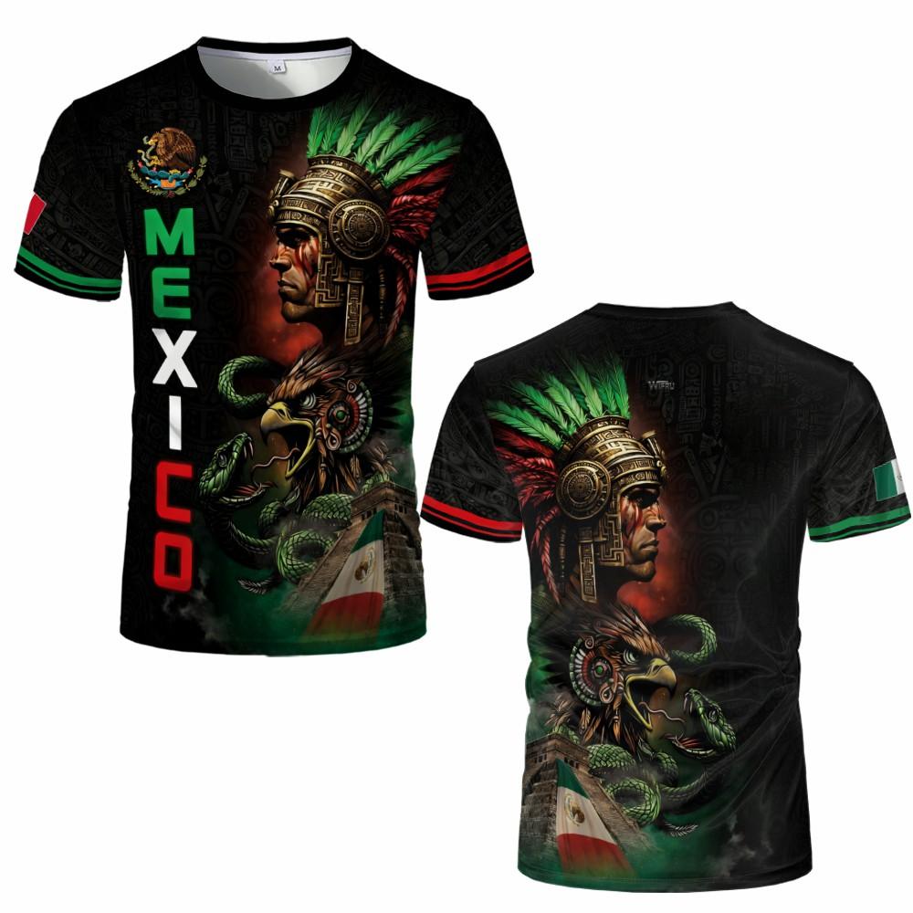 Mexican Constitution Day Men's T-shirt Street Fashion Retro Eagle Graphic Clothes Sports Casual Breathable Short Sleeve Tops