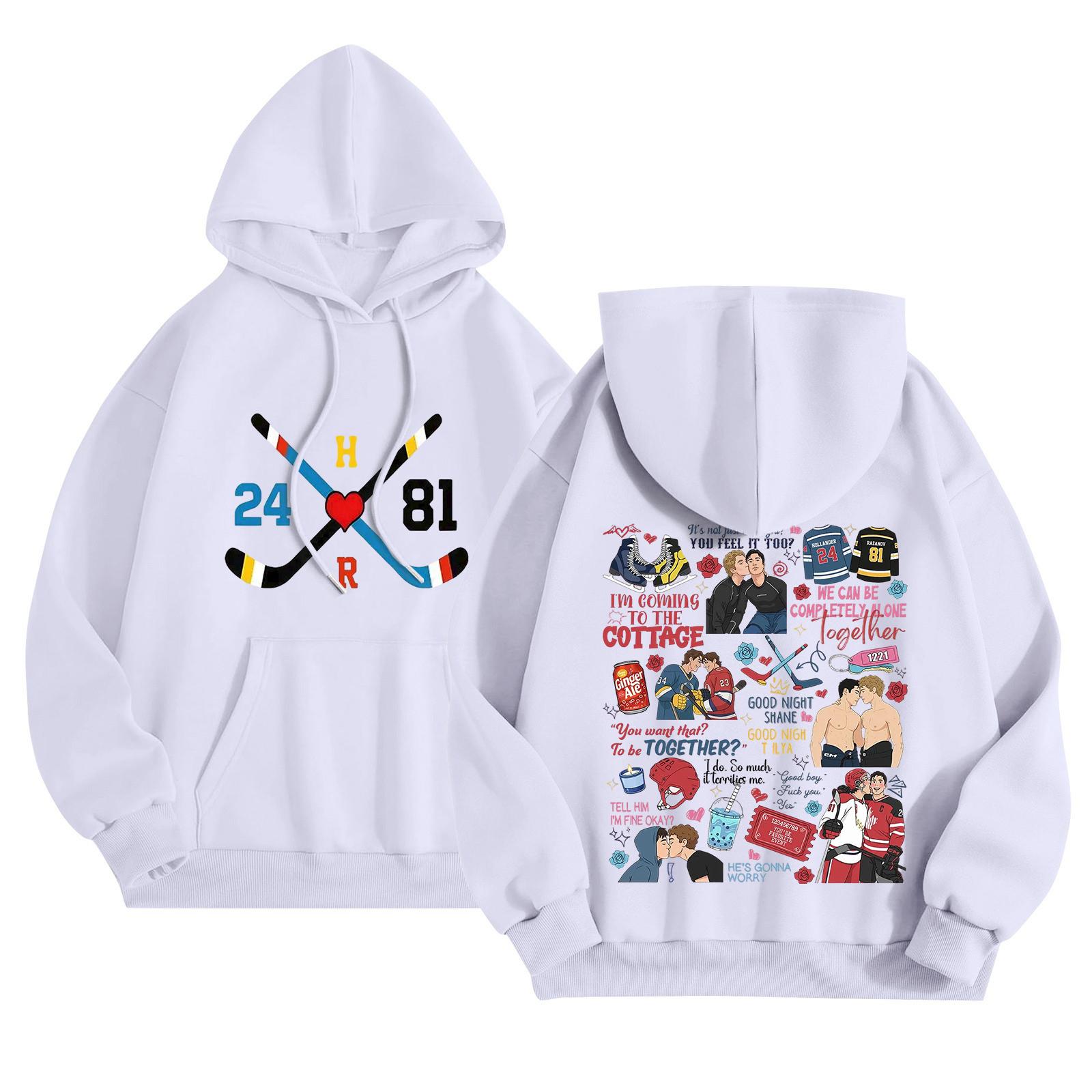 

Жіночі модні худі з круглим вирізом, з довгим рукавом, з квітковим принтом, на кулісці, повсякденні, вільні пуловери XL білий