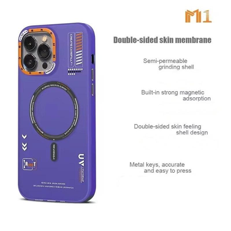 Matte Magnetic Phone Case For iPhone 12 13 14 15 16 Pro Max Megsafe Wireless Charge Frosted Back Metal Lens Frame Buttons Cover