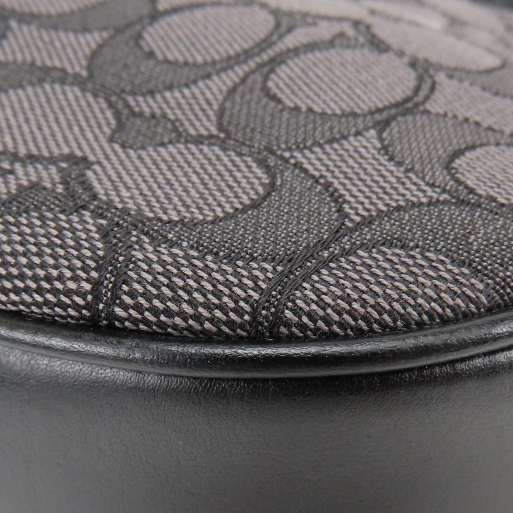Used COACH Shoulder Bag F29959 Signature Canvas/leather Gray Black One Belt