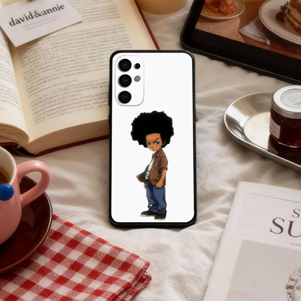 Cartoon Boys The B-Boondocks-es   Phone Case For Samsung S 25,24,23,22,30,21,10,9,Ultra,Plus,Lite,FE,4,5 G Soft Black Case