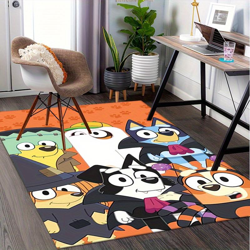 Cucciolo bluey Tappeto per Ufficio Morbido Poliestere Tappeto per Ingresso Lavabile Antiscivolo Lavabile in Lavatrice Interno C