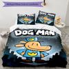3pcs DogMan1 Design Cover Set - HD Printed Bedding with 1 Cover and 2 Pillowcases - Perfect for Home and Dorm Decor