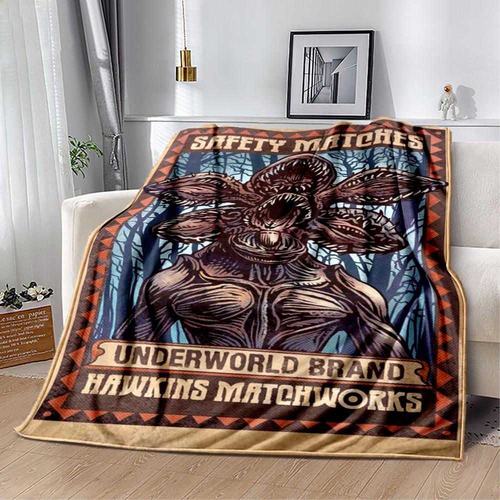 Stranger Things  Blanket Suitable for sofas,travel, living rooms also a good gift for friends and family Suitable for all seasons.