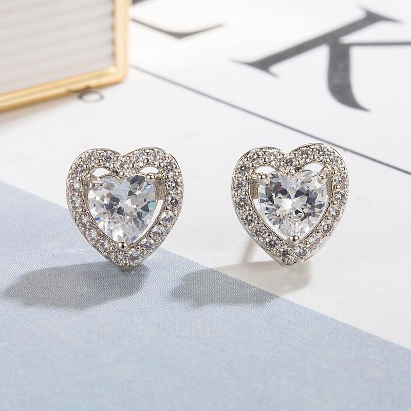 RAKOL Vintage Korean Pearl & Zirconia Stud Earrings in 999 Sterling Silver