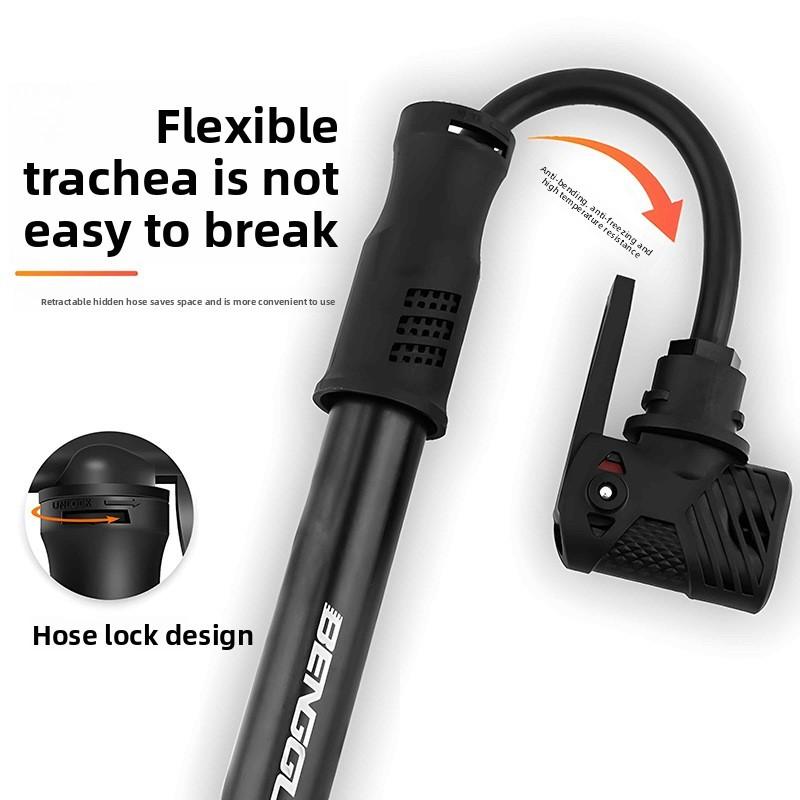 Aluminum Alloy Bicycle Pump With High Pressure Valve For Home And Sports Use