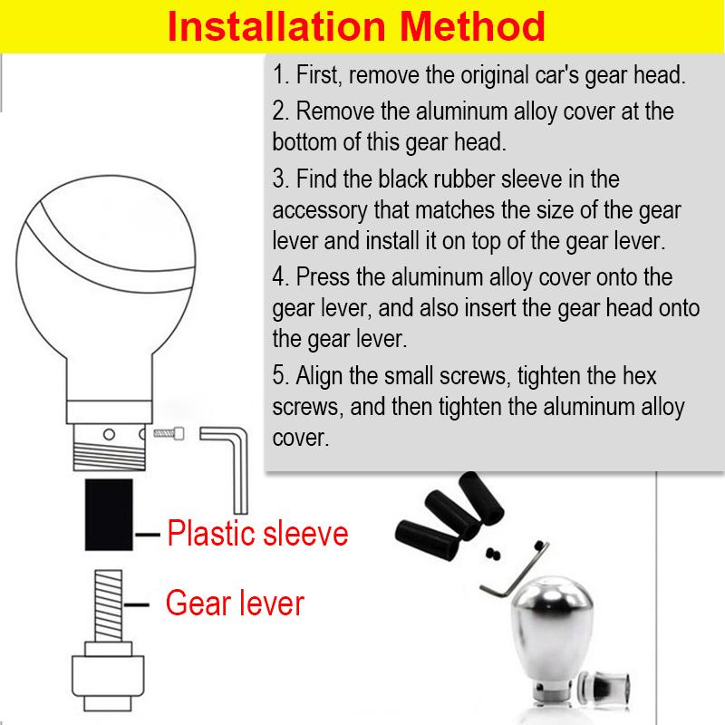 LED lamp Shift knob skeleton personalized modification sports rod gear rod universal manual head rod automotive parts