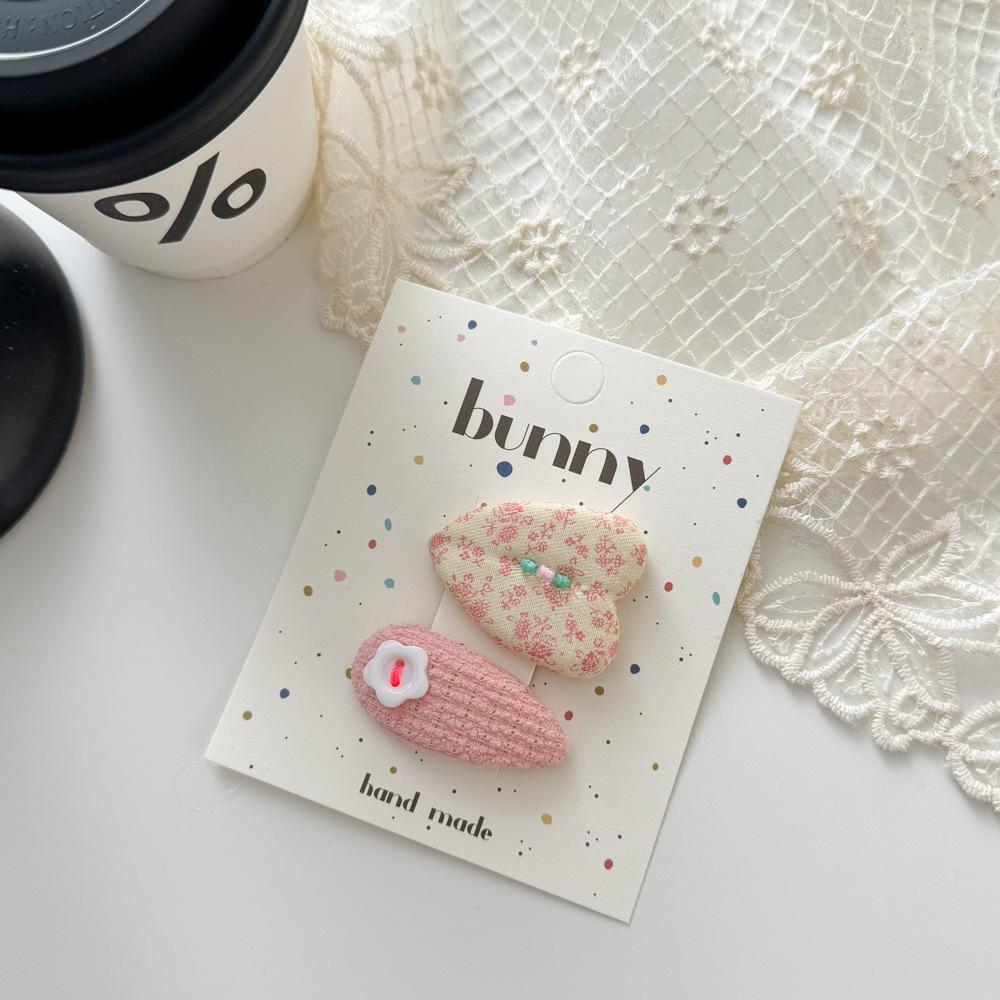 Floral Lace Bow Hairpin Pearl Love BB Clip Sweet Cute Children's Bangs Side Clip Headwear Girls Kids Hair Accessories