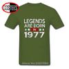 Stylish Distressed Vintage Legends Are Born In 1977 T Shirts Fathers Day Best Gift Retro 1977 Tshirt Dad 42nd Birthday Apparel