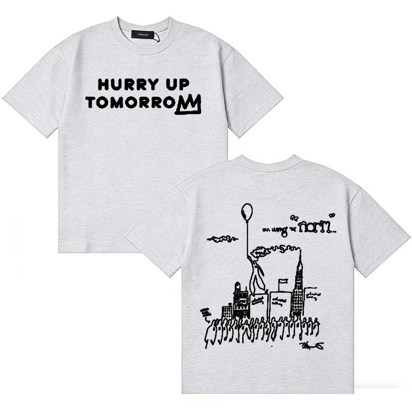 The Weeknd Beeil dich Morgen Merch T-Shirts 2025 Druck T-Shirts Unisexs Beliebte Kleidung Mode Übergroße Lockere T-Shirts Unisex