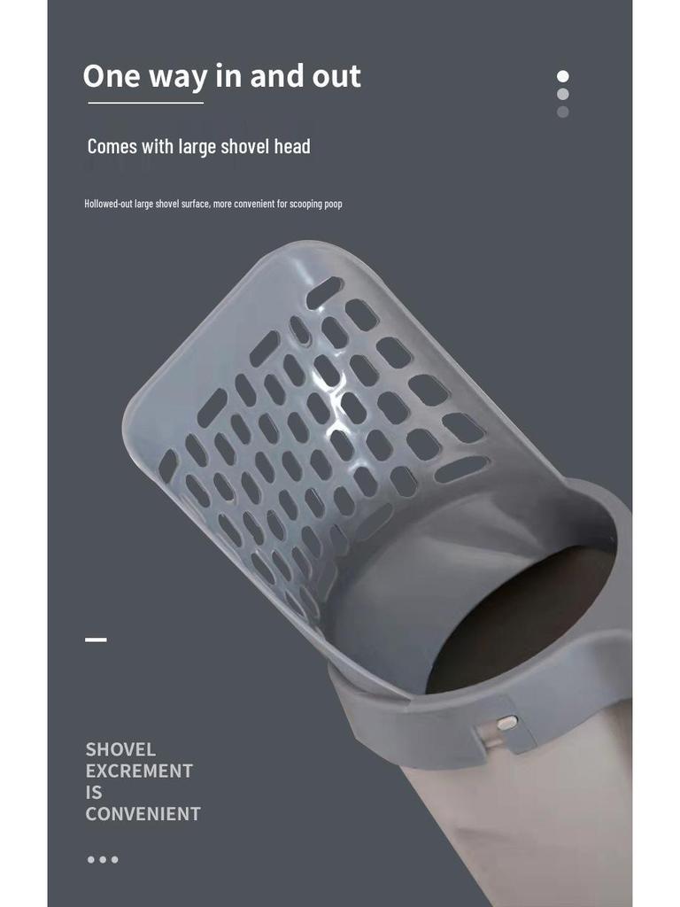 Cross-Border Cat Litter Scoop with Garbage Bag Set - Detachable Pet Cleaning Tool