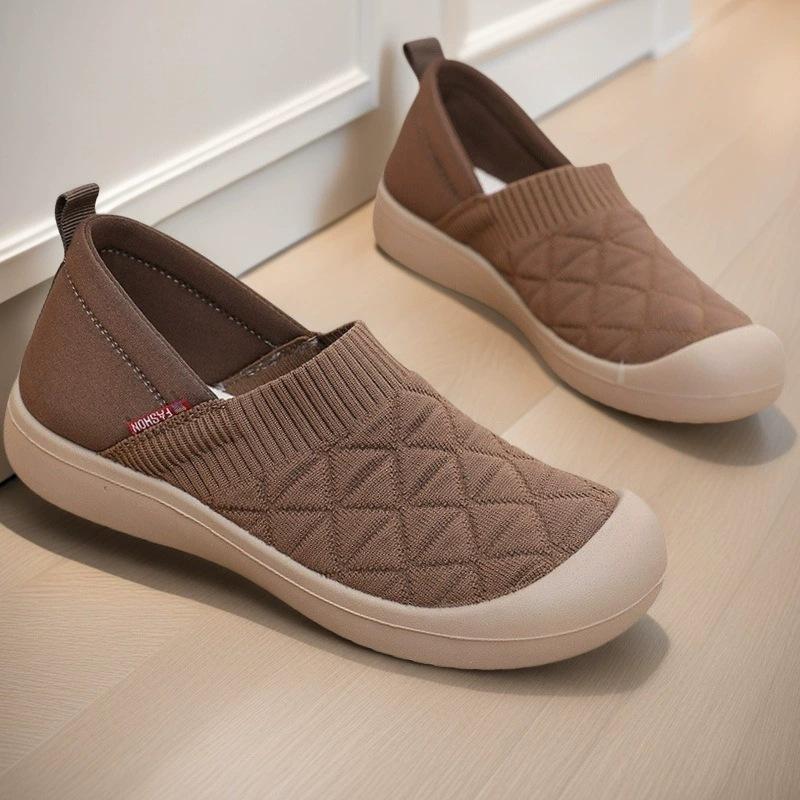 New Fabric Shoes Single Shoes Breathable and Anti-slip One-step Soft Sole Casual Women's Shoes