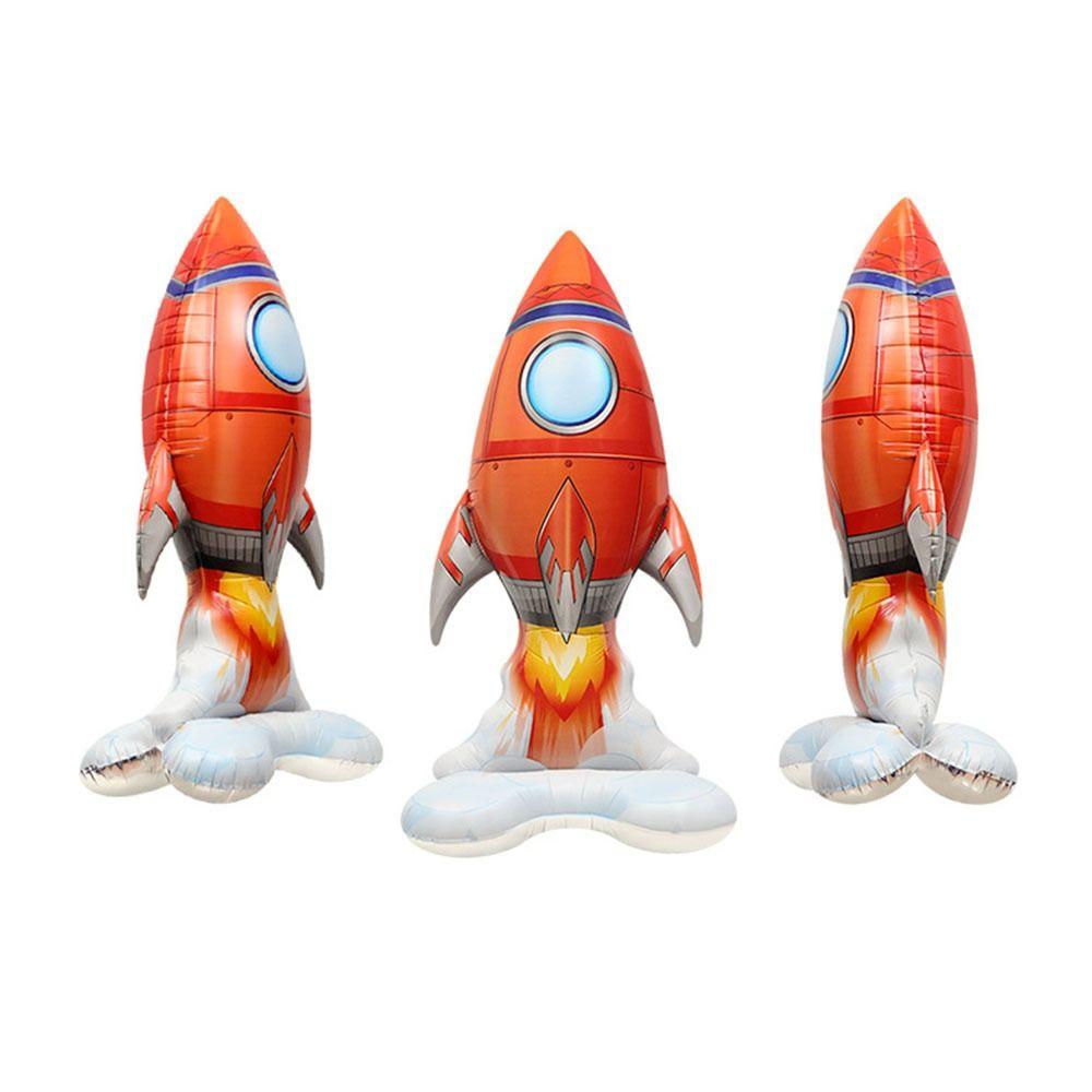 Standing Astronaut Balloon Inflatable Rocket Shape Balloon Space Rocket Balloon  Baby Shower