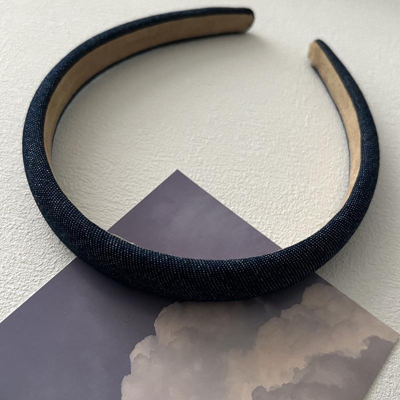 1.5/2/3CM Fashion Women's And Girls Denim Cloth Headband with Sponge Padding for Ladies Daily Hair Hoops Accessory