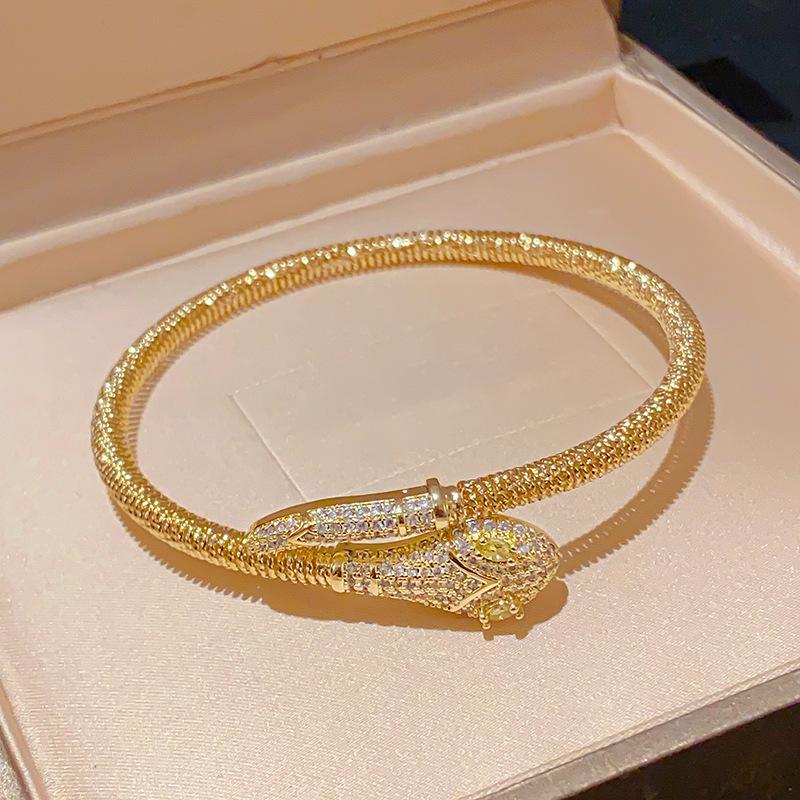Little Snake Adjustable Opening Bracelet, Light Luxury, High-end, Niche Bracelet, Trendy and Versatile