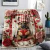 1Pc Quilteddogs Print Flannel Blanket, High quality Comfortable for All Seasons, Home Decor, Warmth and Comfort, Perfect for Christmas Gifts
