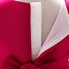 Vestito in Raso da Principessa con Fiocco per il Primo Compleanno di una Neonata