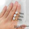 wedding high luxury oval zircon women's ring fashion advanced 18K gold simple titanium steel ring