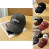 Simple Solid Color Letter Embroidery Women Summer Casual Sunshade Baseball Cap For Casual Outdoors