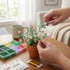Self-make Beaded Flower Leaf Craft Set Glass Bead Floral Craft Box Table Mini Landscape