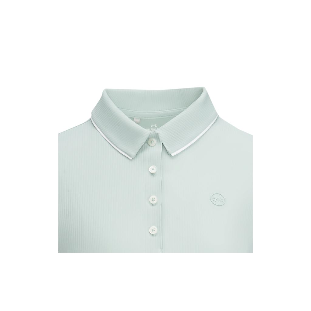 Under Armour Drive Chill Golf Training Lightweight Breathable Simple Logo Long Sleeve Polo Shirt Women tops 6009834-477