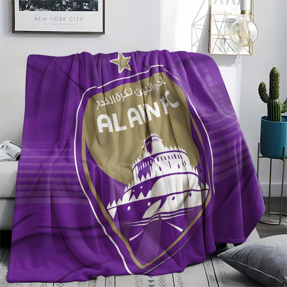 Al Ain FC Pattern Flannel Blanket, High Quality Comfortable for All Seasons, Home Decor, Warmth and Comfort, Perfect for Gifts.