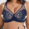 Women S Sexy Lace Embroidered Push Up Bra For Large Bust