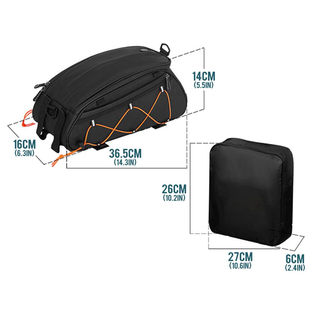 3 in 1 Fahrradgepäckträgertasche Gepäcktasche Wasserabweisende Fahrrad-Hinterradtasche Kühltasche mit 2 seitlichen Hängetaschen Fahrrad