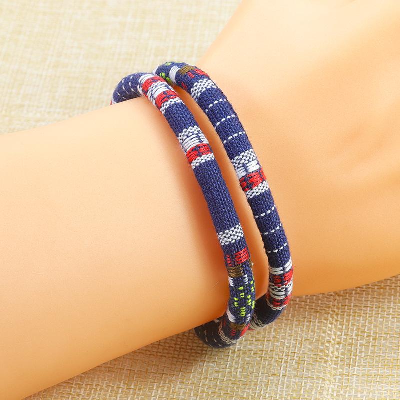 Bohemian Cotton-Linen Double-Layer Magnetic Bracelet in Nepalese Style