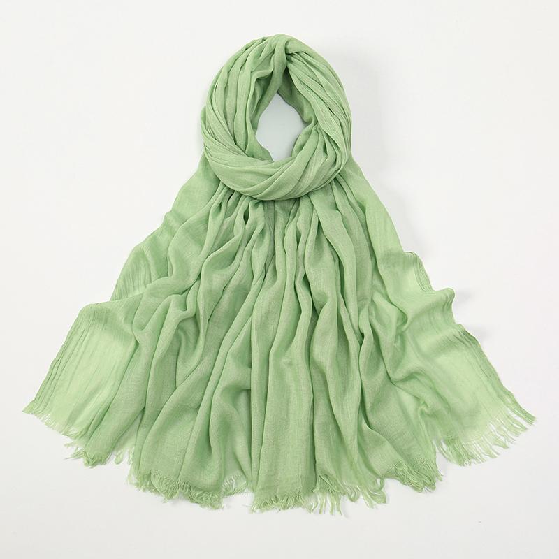 Large Size Cotton Feeling Scarf Women Plain Foulard Femme Luxury Hijab Long Bandana Evening Party Dress Shawls and Wraps