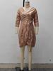 2025 Summer Sexy Women's Sequined Lace-up V-Neck Dress with Three-Quarter Sleeves