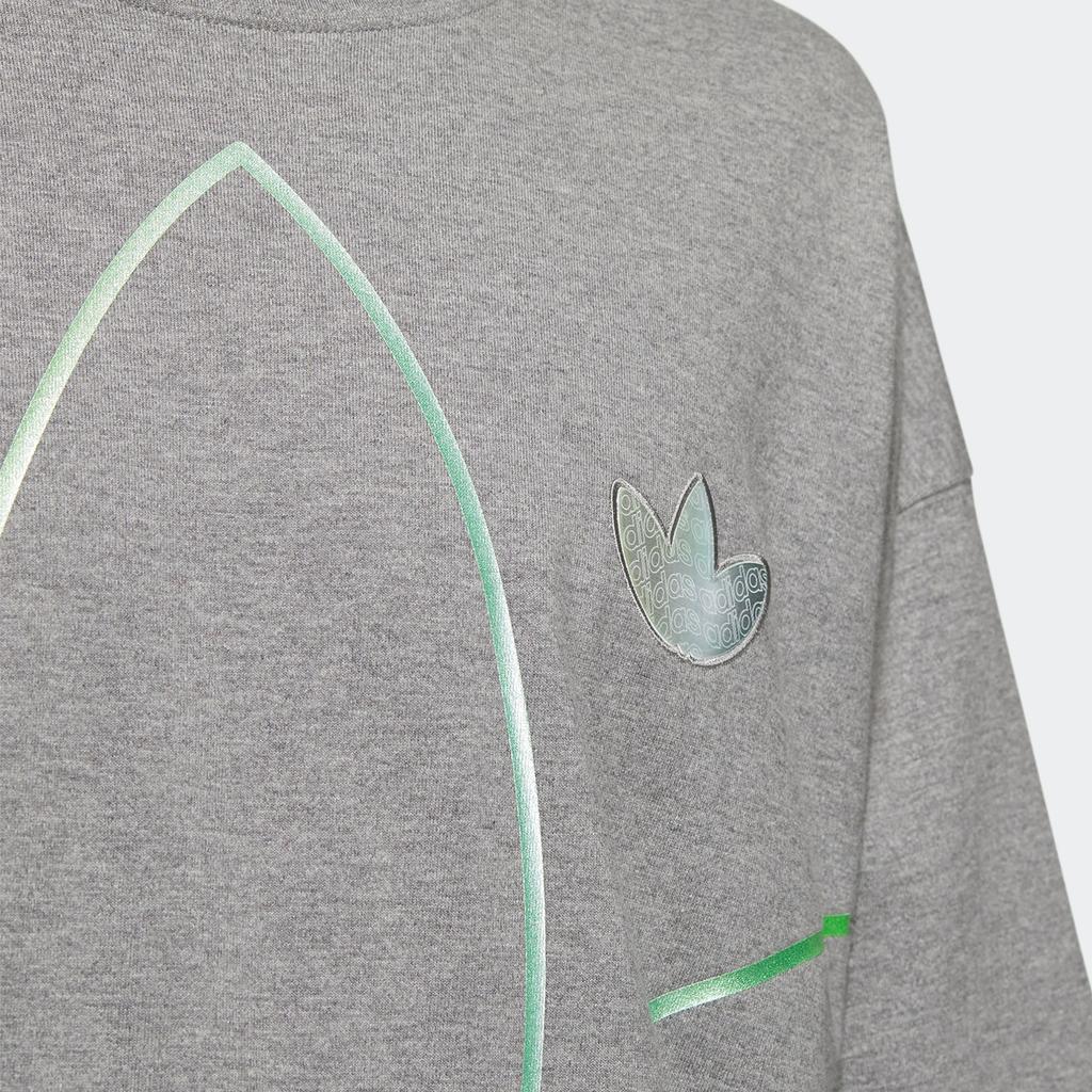 Adidas Originals Trefoil Logo Print Loose Sports Tee Men Tops Basic-Hemp-Gray IP7542