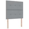Box Spring Bed with Mattress Light Grey 80 X 200 Cm Fabric