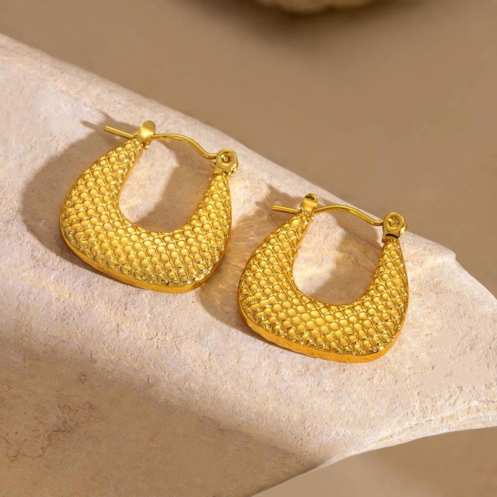 Raffinate Ear Cuff in Acciaio Titanio Oro 18k per Donna