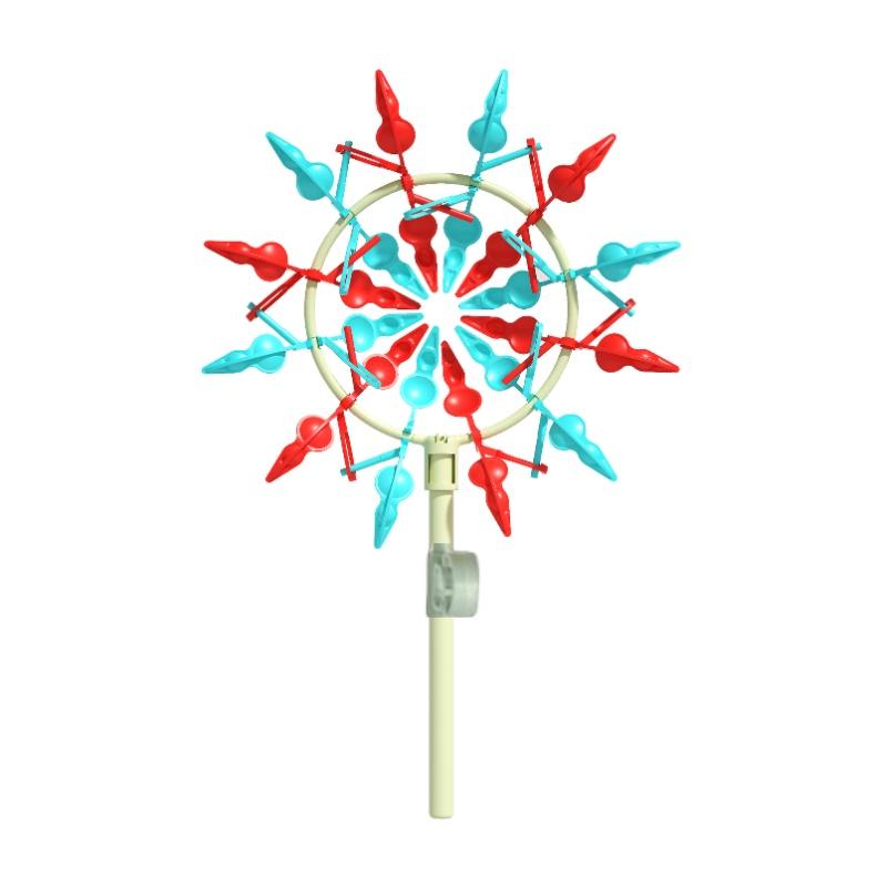 Diy Handheld Children's Educational Relief Toy 3d Sunflower Windmill With Radish Design