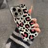 Black Powder Meets Color Leopard Print Phone Case For Iphone 17 17E 16E 16 13 11 Pro Max 14 15 12 Transparent Cover Coque