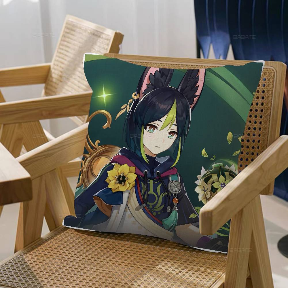Tighnari Genshin Impact Cushion Cover Pillowcase Upholstery Sofa Throw Pillow Home Decor Pillowcas