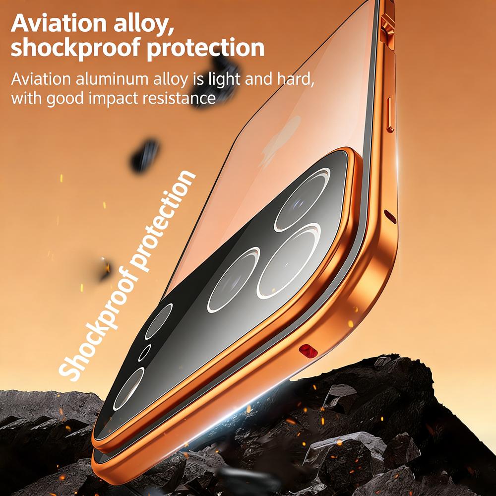 For Samsung Galaxy S26 S25 S24 S23 S22 Ultra Plus Case Metal Alloy Magnetic 360° Full Surround Screen HD Tempered Glass Protection Cover