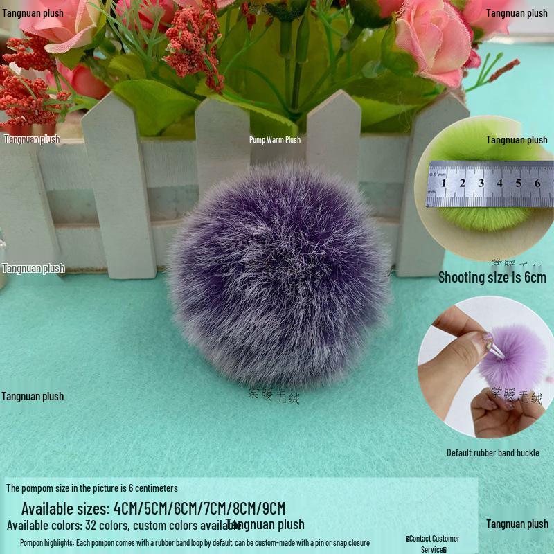 Umělé pompony z králičí kožešiny: 3cm, 4cm, 6cm pro DIY módní doplňky a dekorace