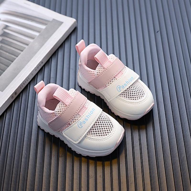 Fashion Girls Shoes Spring New Kids Sports Shoe Soft Soled Boys Mesh Shoes Anti Slip Baby Walking Shoes Simple Girl Casual Shoe