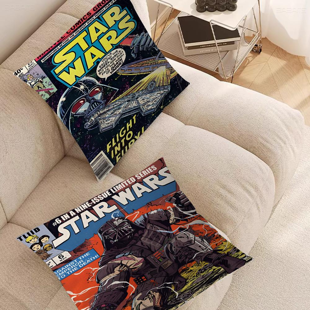 SStar WWars Pillow Case Cushion Cover Car Throw Pillow Case For Sofa Car Christmas Gift 40x40cm 45x45cm