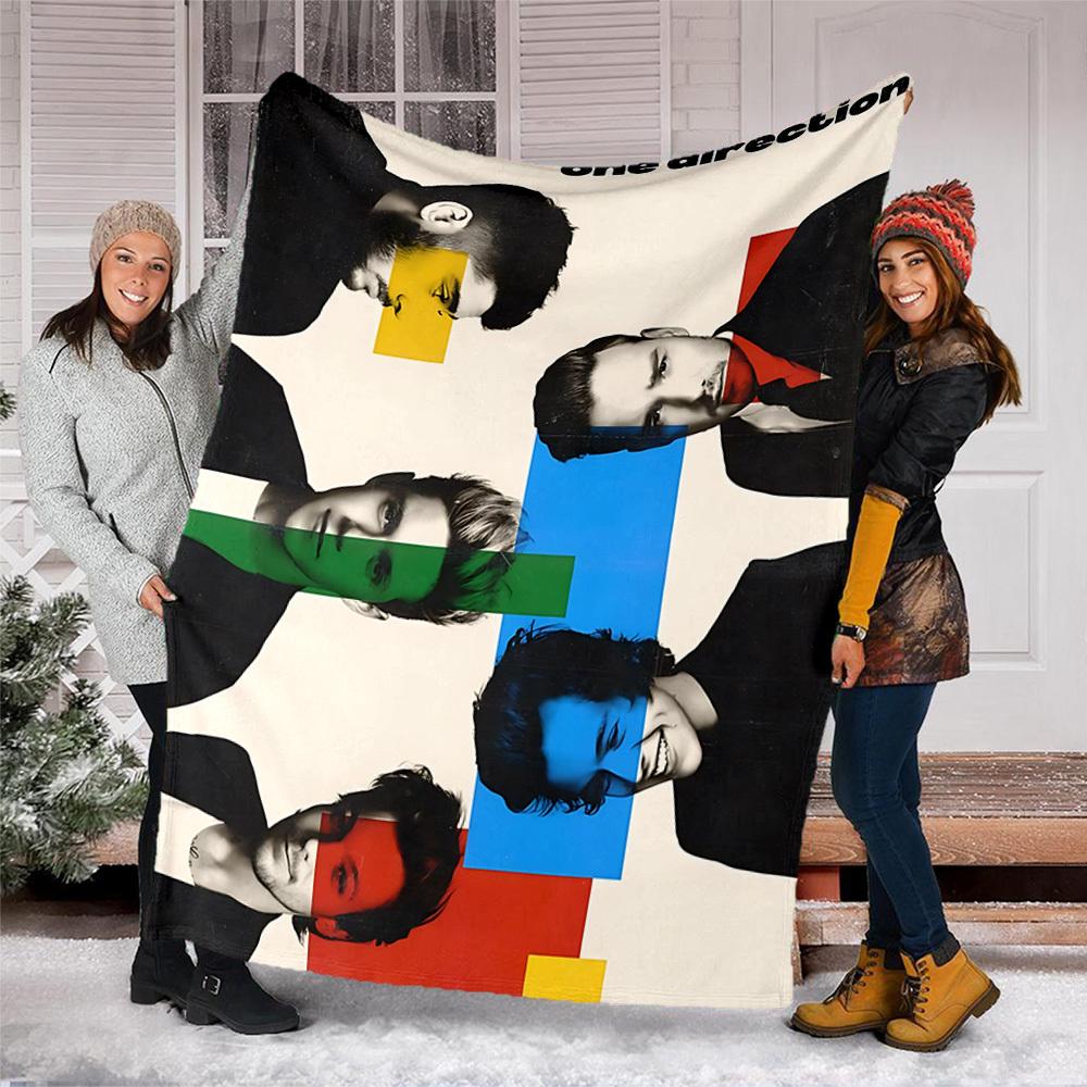 1 Stück One Direction Outdoor Personalisierte Flanelldecke, Weiche, Leichte Personalisierte Flanelldecke, Digitaldruck,