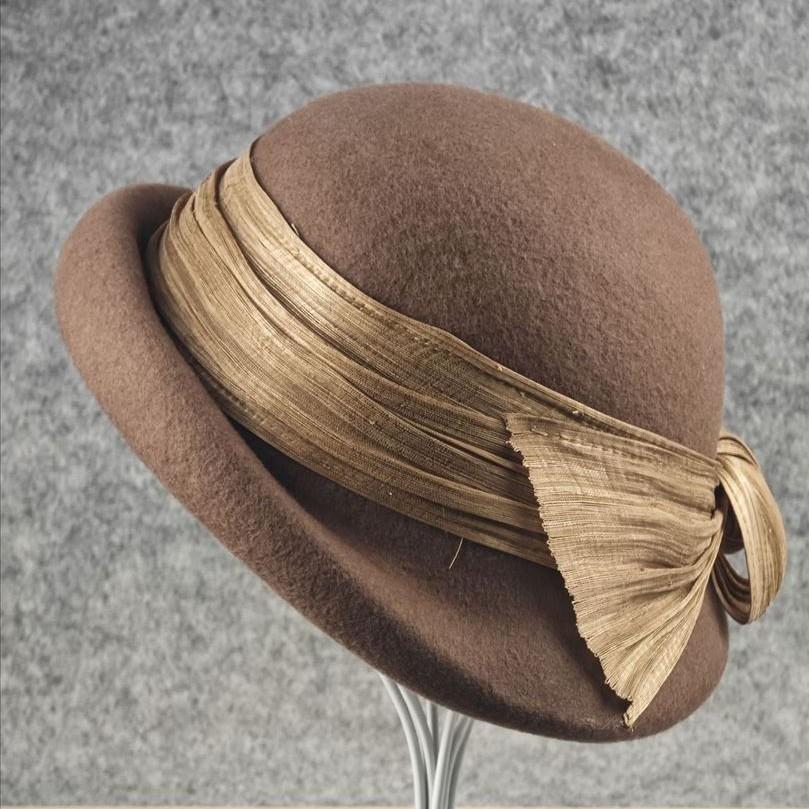 French Hepburn style autumn and winter new bucket hat woolen beret casual fashion milliner British retro basin hat