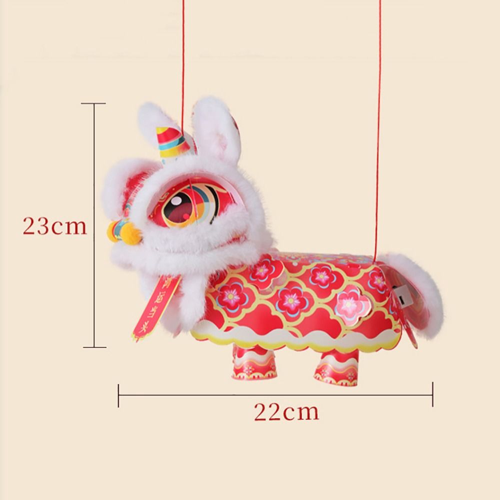 Dancing Lion Chinese New Year Lantern Cartoon Horse New Year Hanging Lantern Spring Festival