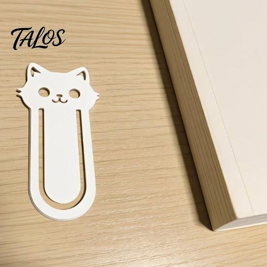 3D Printed Cat Bookmark, Stable Clamping Book Clip, Not Easy To Fall Off Non-Scratch Bookmark, Practical Reading Mark for Book Accessory